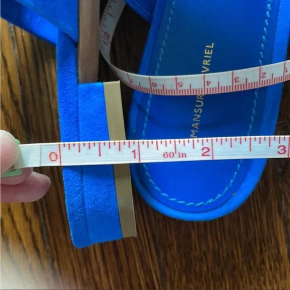 Mansur Gavriel Blue Sandals - Picture 10 of 11